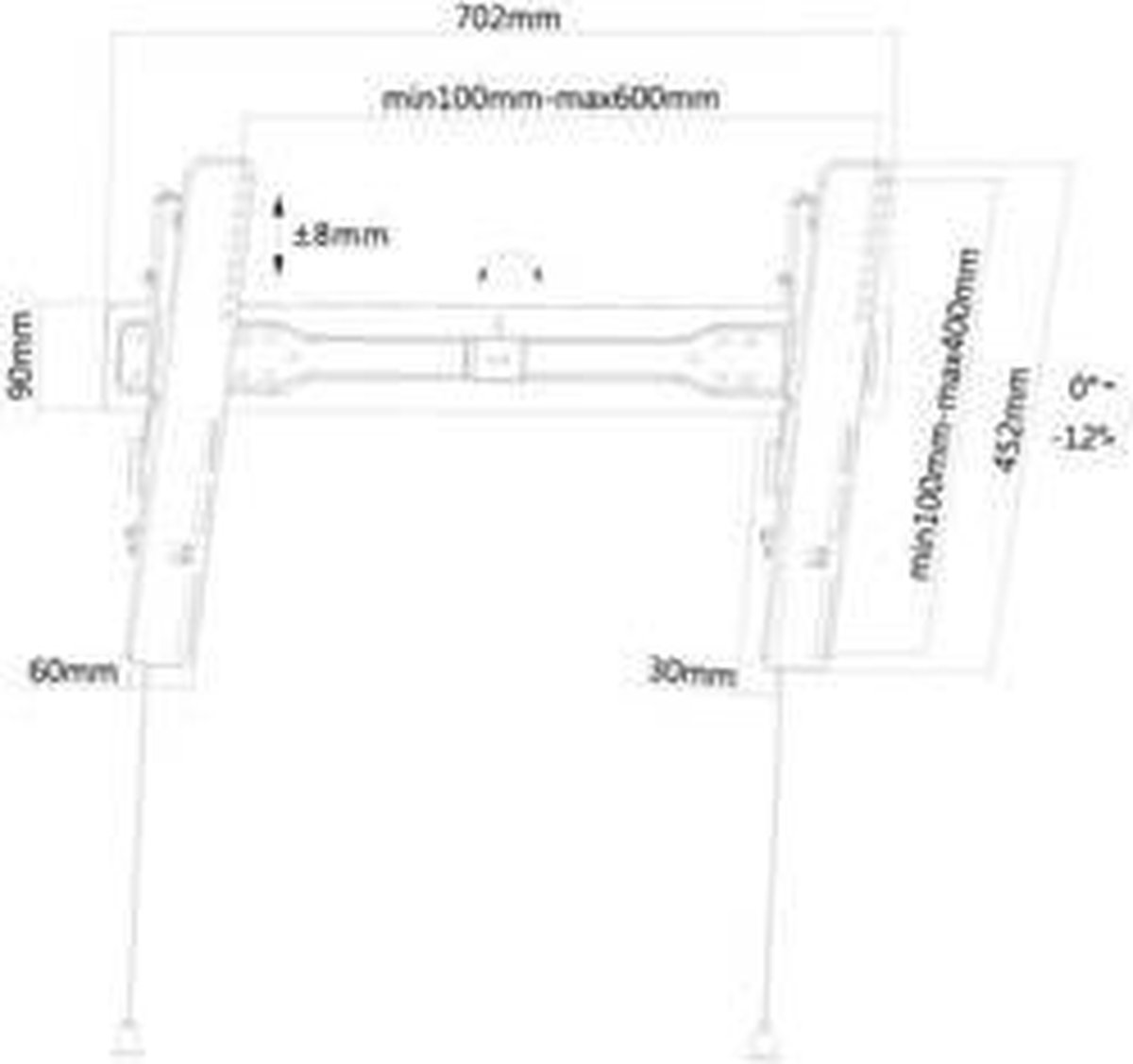 NewStar Neomounts by LED-W650BLACK TV Wandsteun - Zwart