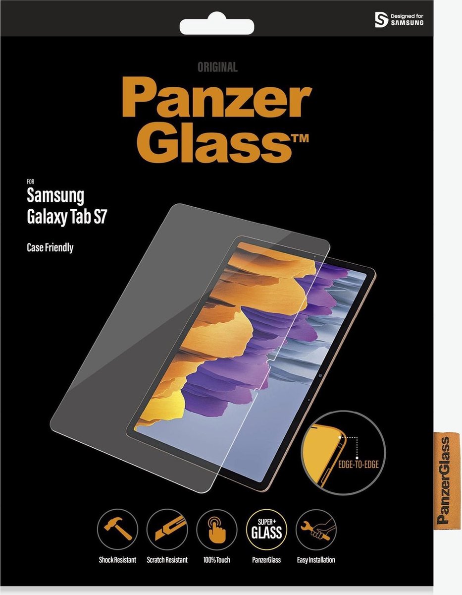 PanzerGlass Case Friendly Samsung Galaxy Tab S7 Screenprotector Glas