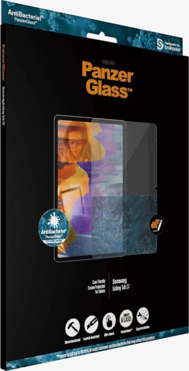 PanzerGlass Case Friendly Samsung Galaxy Tab S7 Screenprotector Glas