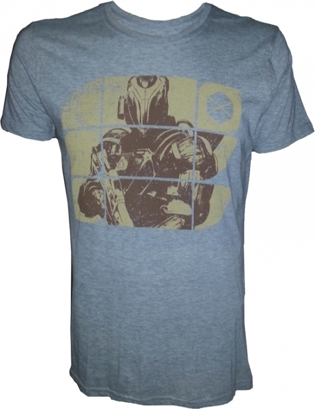 Difuzed Destiny Grey Melange Yellow Print T-Shirt