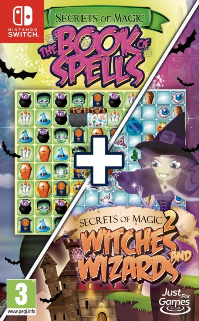 Just for Games Secrets of Magic 1+2: The Book of Spells + Secrets of Magic 2:ches and Wizards - Wit