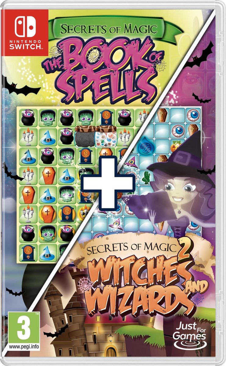 Just for Games Secrets of Magic 1+2: The Book of Spells + Secrets of Magic 2:ches and Wizards - Wit