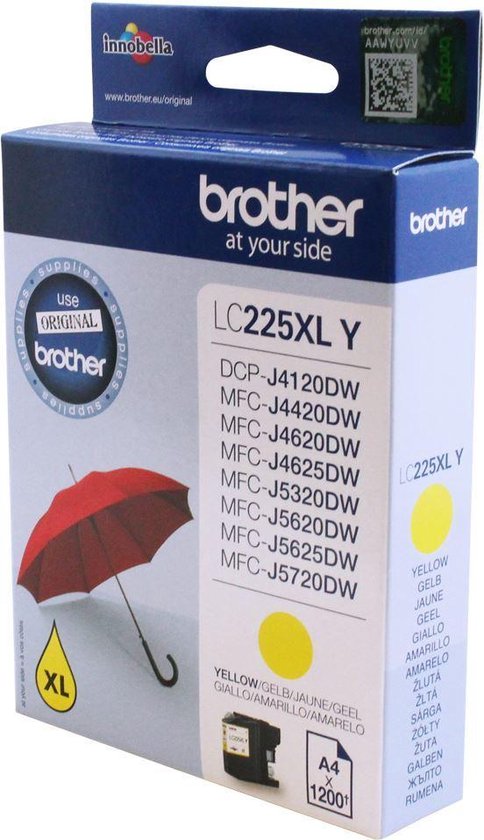 Brother LC-225XL Cartridge - Geel