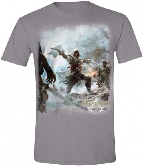 Ubisoft Assassin's Creed 4 T-Shirt Fighting Stance Grey