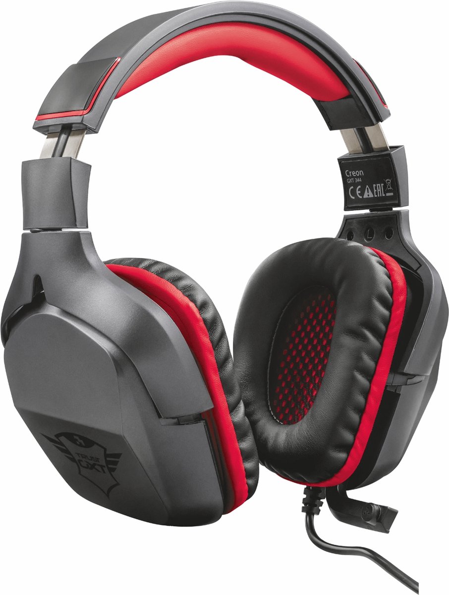 Trust GXT 344 Creon - Gaming Headset voor PS4 en PC -/Rood - Zwart