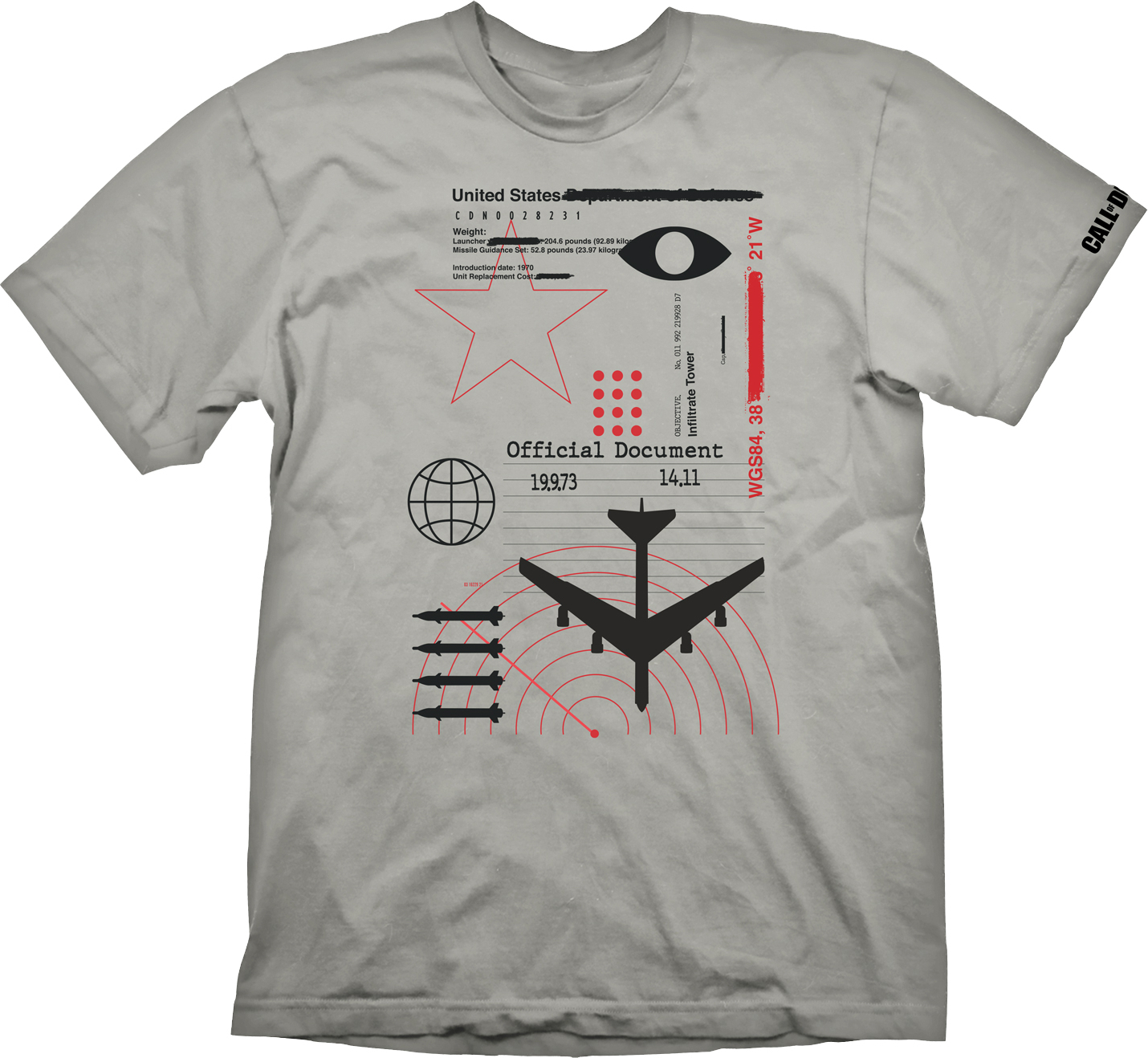 Gaya Entertainment Call of Duty Black Ops Cold War - Radar Light Grey T-Shirt