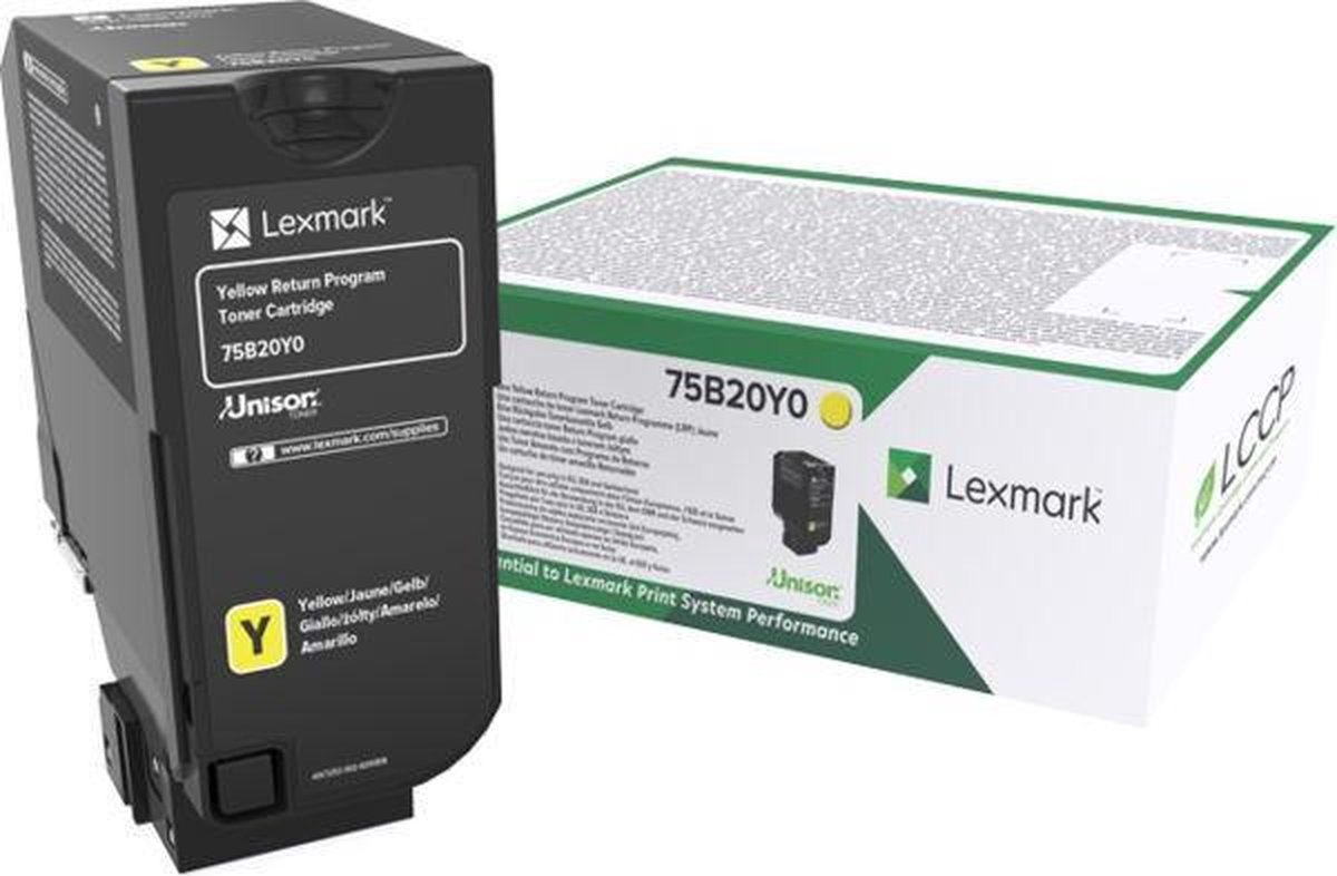 Lexmark 75B20Y0 tonercartridge Origineel 1 stuk(s) - Geel