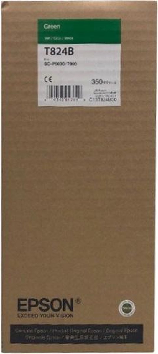 Epson Singlepack Green T824B00 UltraChrome HDX 350ml - Groen