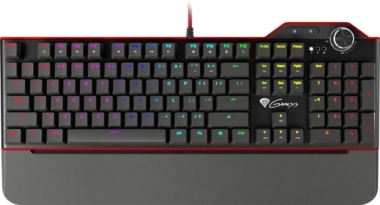 Genesis RX85 RGB toetsenbord USB QWERTY US International - Zwart