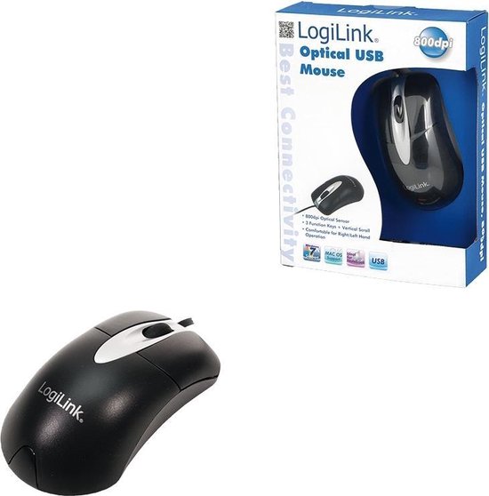 LogiLink Mouse optical USB - Zwart