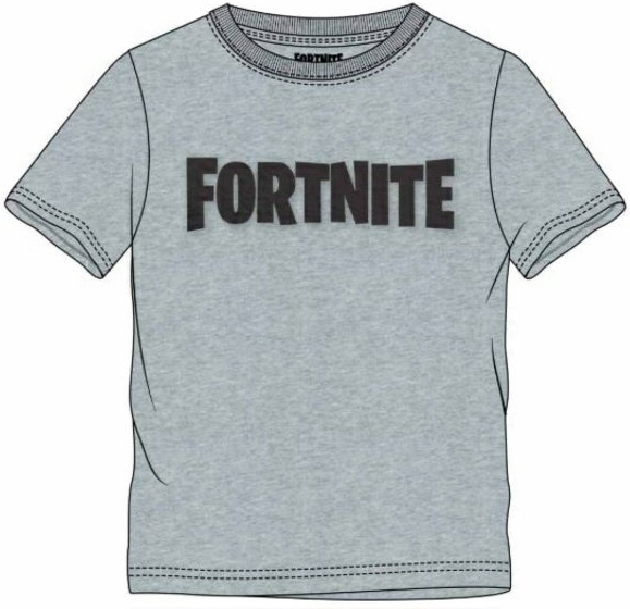 Hole in the Wall Fortnite - Grey/Black Logo Kids T-Shirt