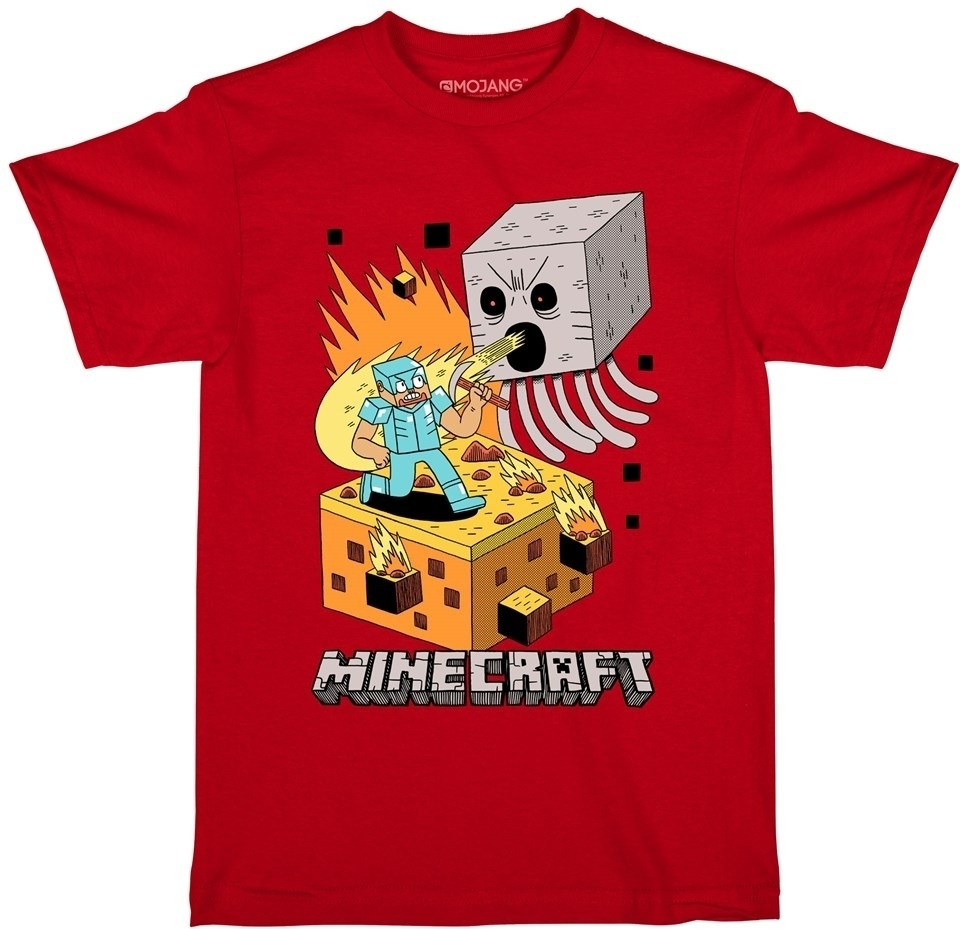 J!NX Minecraft - Steve Versus Ghast Youth Tee