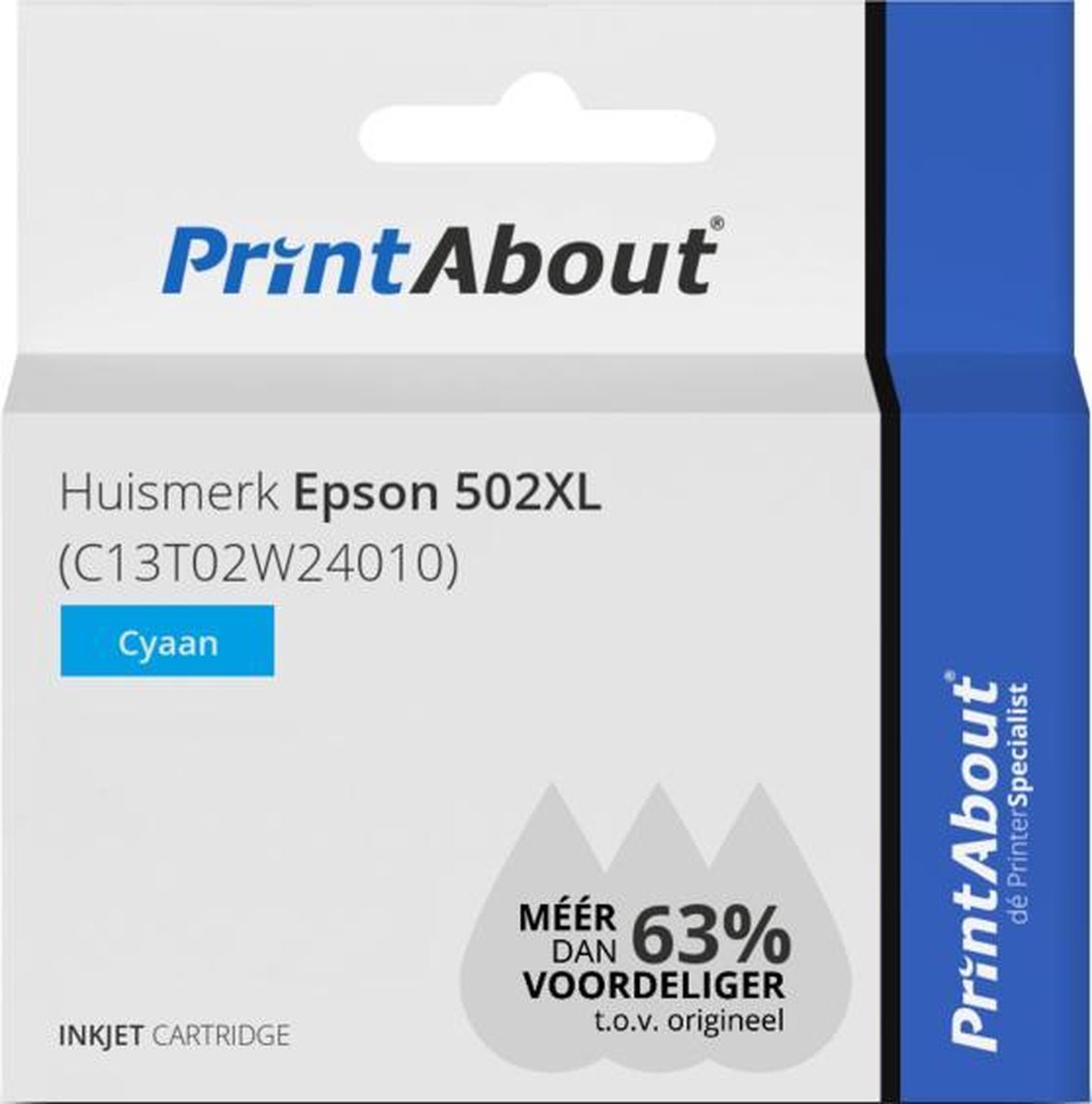 PrintAbout - Alternatief voor Epson C13T02W34010 (502XL) Inktcartridge Hoge capaciteit - Magenta
