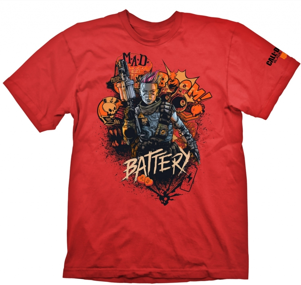 Gaya Entertainment Call of Duty Black Ops 4 T-Shirt Battery Red