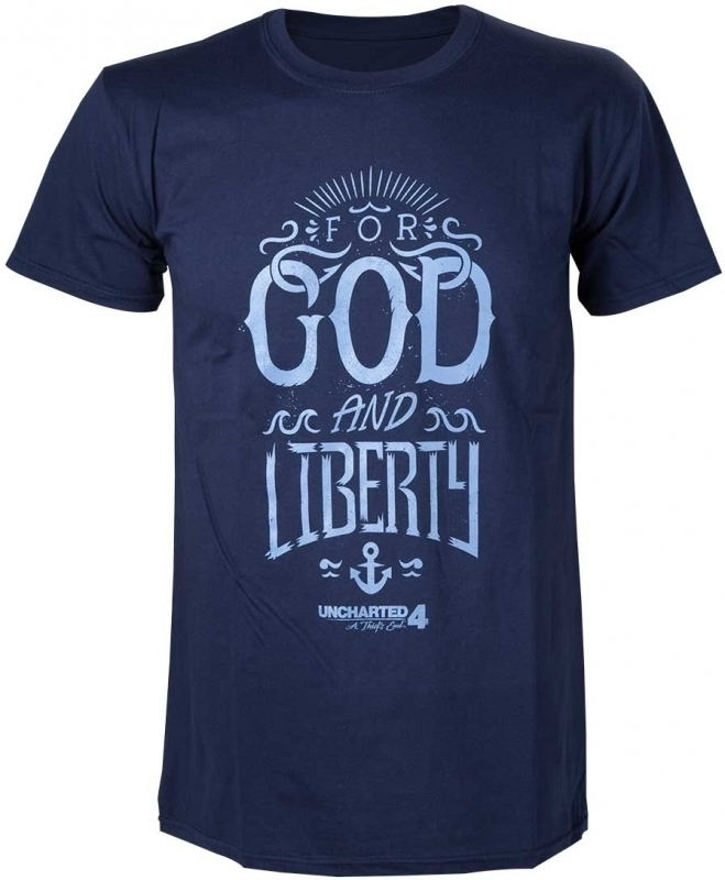 Difuzed Uncharted 4 - For God and Liberty T-shirt