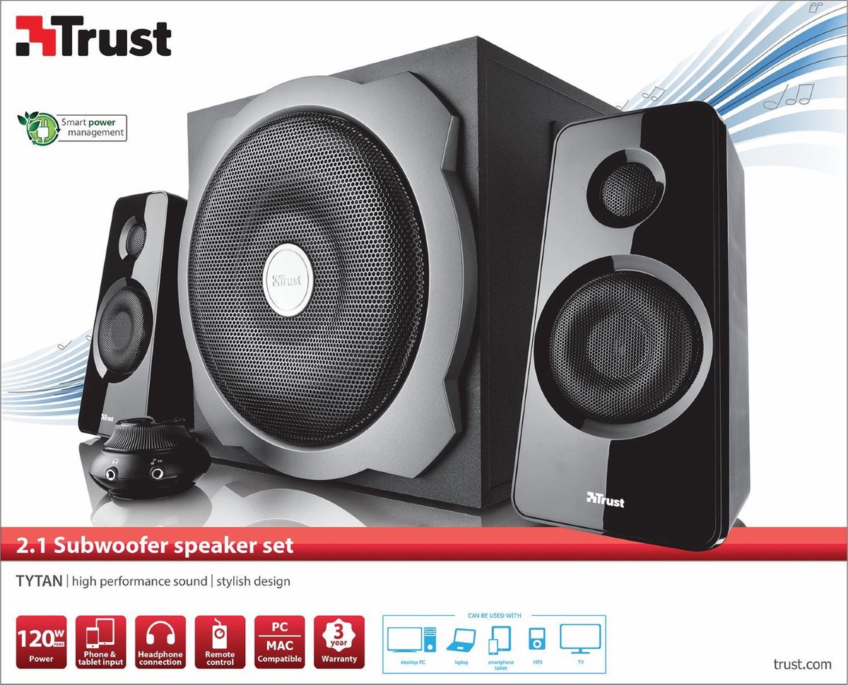 Trust Tytan 2.1 Pc Speaker Set - Zwart