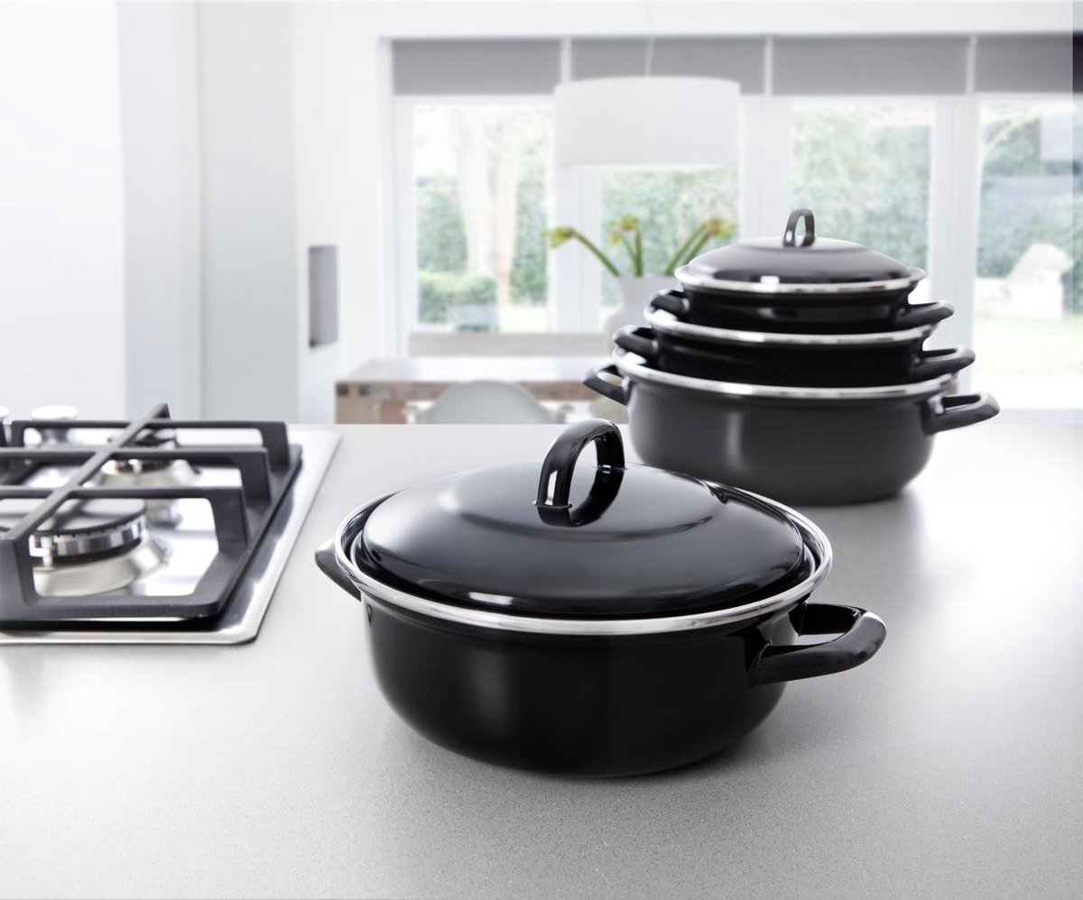 Bk Fortalit Stoof/Braadpan 24 cm - Zwart