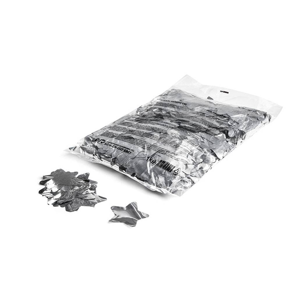 Magic FX metallic confetti kilozak stervormig zilver - Silver