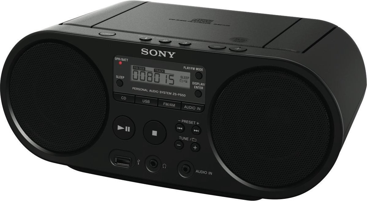 Sony ZS-PS50 - Zwart