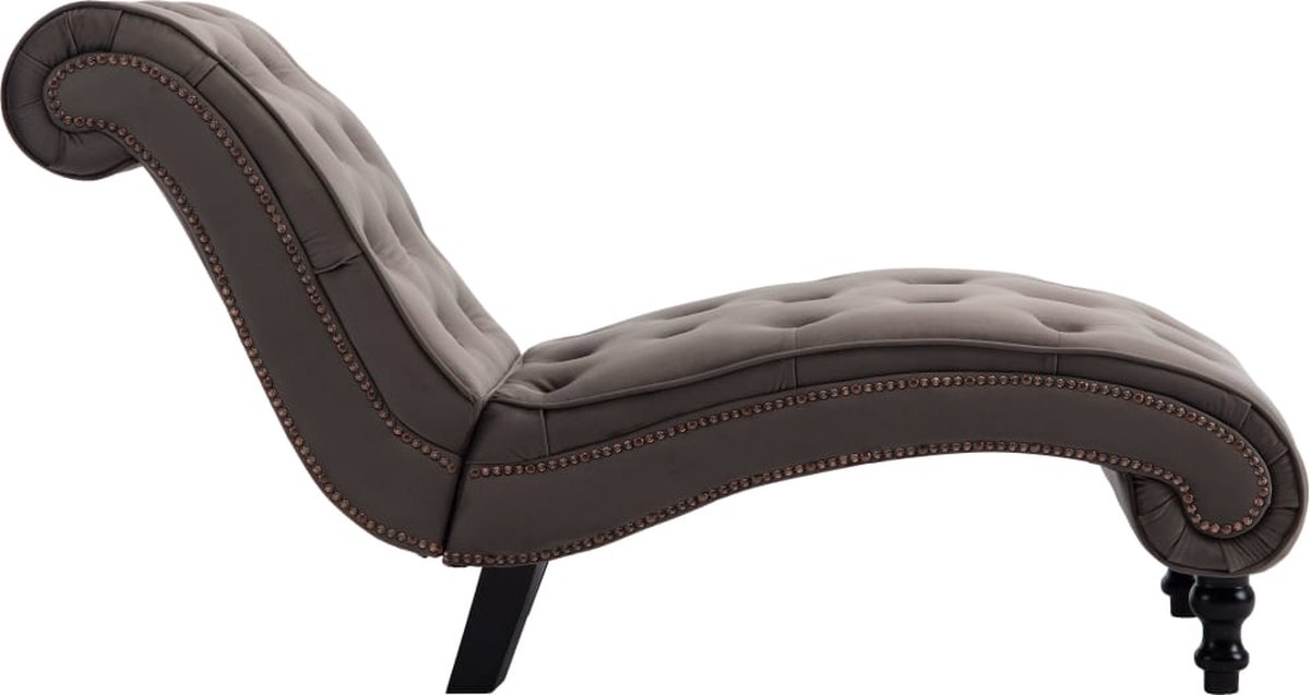 Vidaxl Chaise Longue Fluweel - Grijs