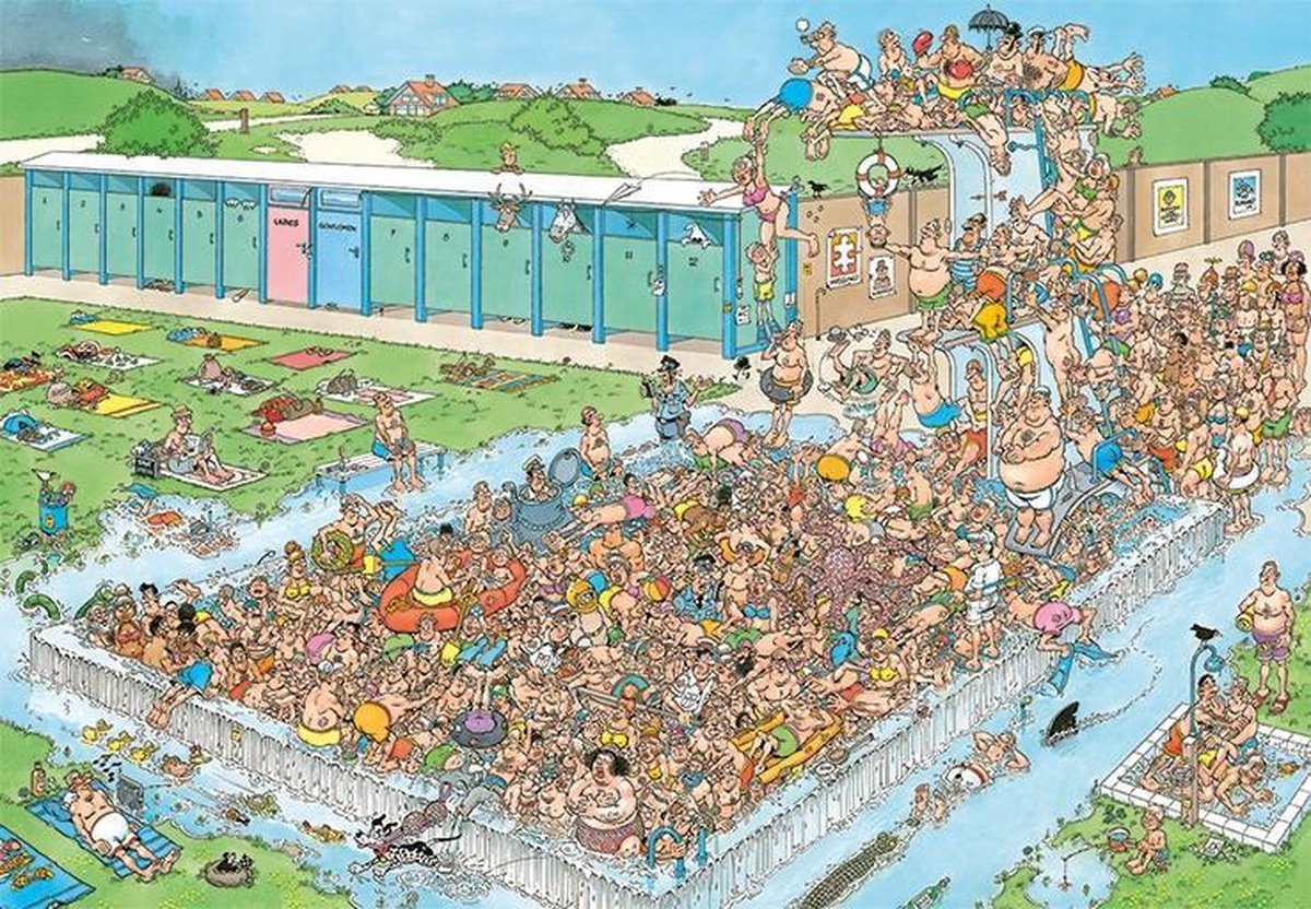 Jumbo Jan Van Haasteren Bomvol Bad 2000 Stukjes