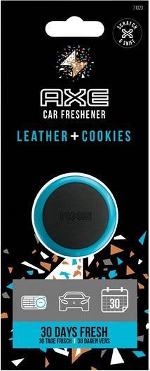 Axe Luchtverfrisser Mini Vent - Leather + Cookies 3 Cm/blauw - Zwart