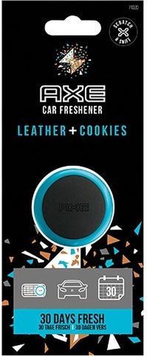 Axe Luchtverfrisser Mini Vent - Leather + Cookies 3 Cm/blauw - Zwart
