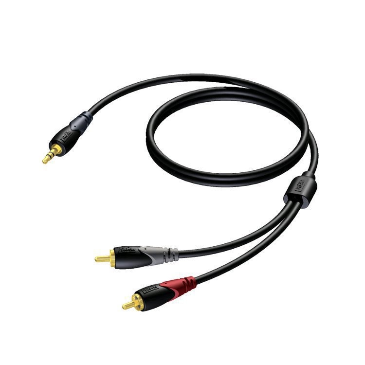 Procab CLA711 Classic 1x mini-jack - 2x RCA verloopkabel 20m