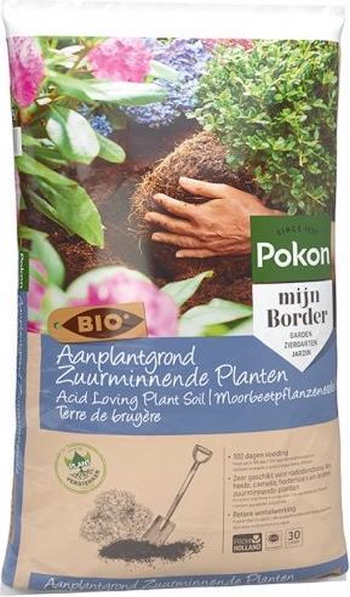 Pokon Bio RHP Aanplantgrond Zuurminnende Planten 30L