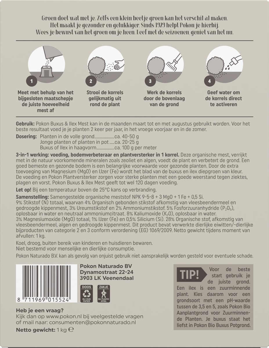 Pokon Buxus & Ilex Mest 1kg