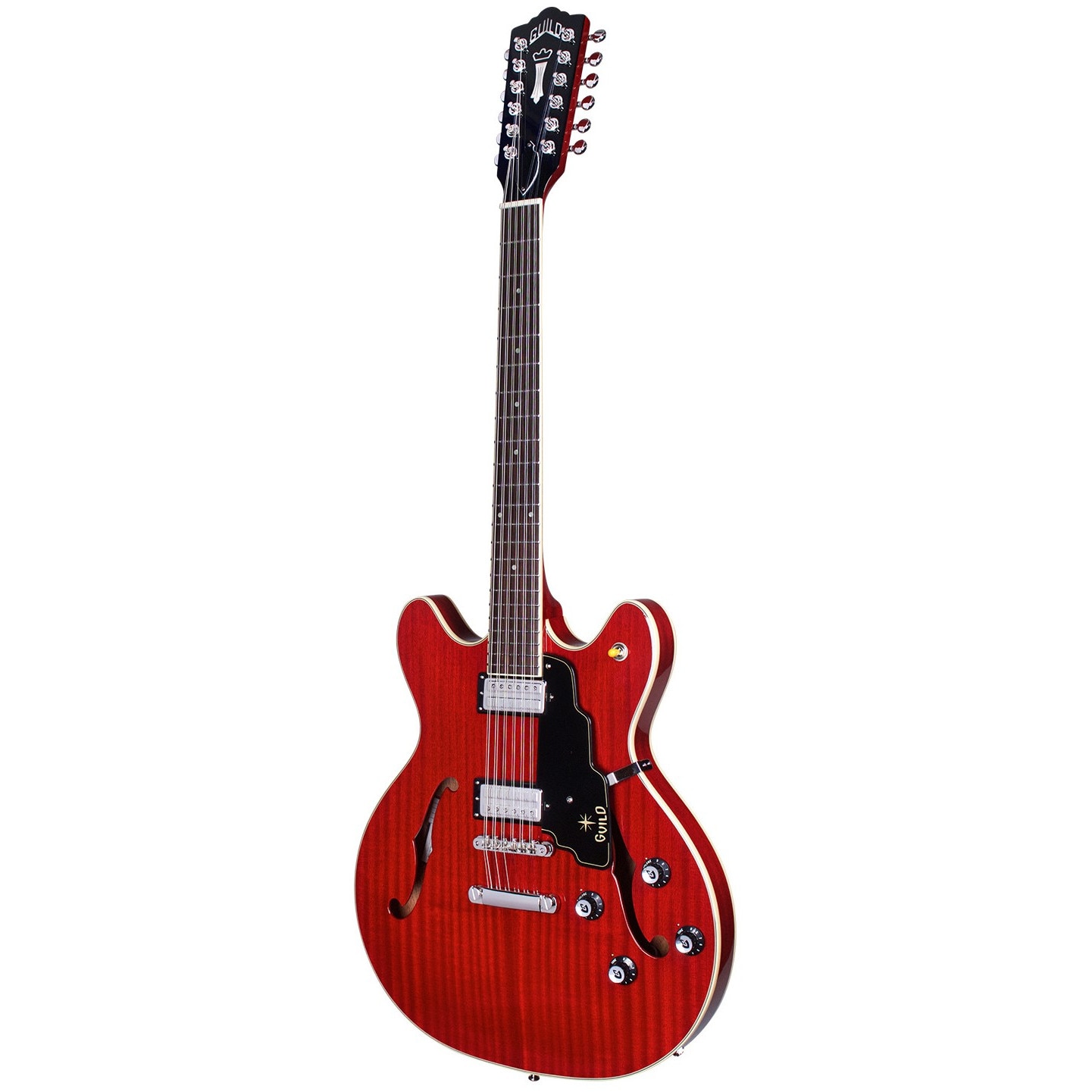 Guild Starfire IV-12 ST Cherry 12-snarige semi-hollow met koffer