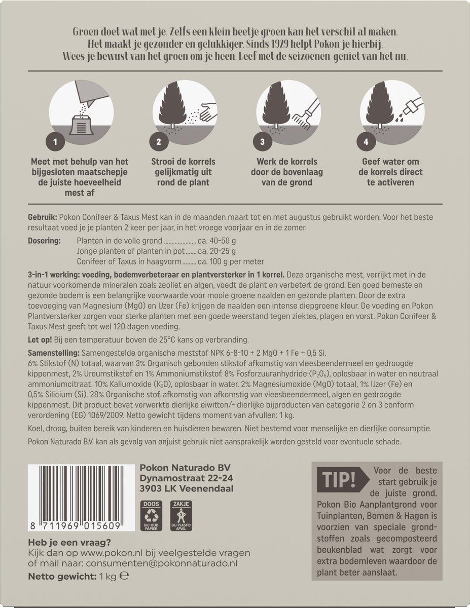 Pokon Conifeer&Taxus Mest 1kg