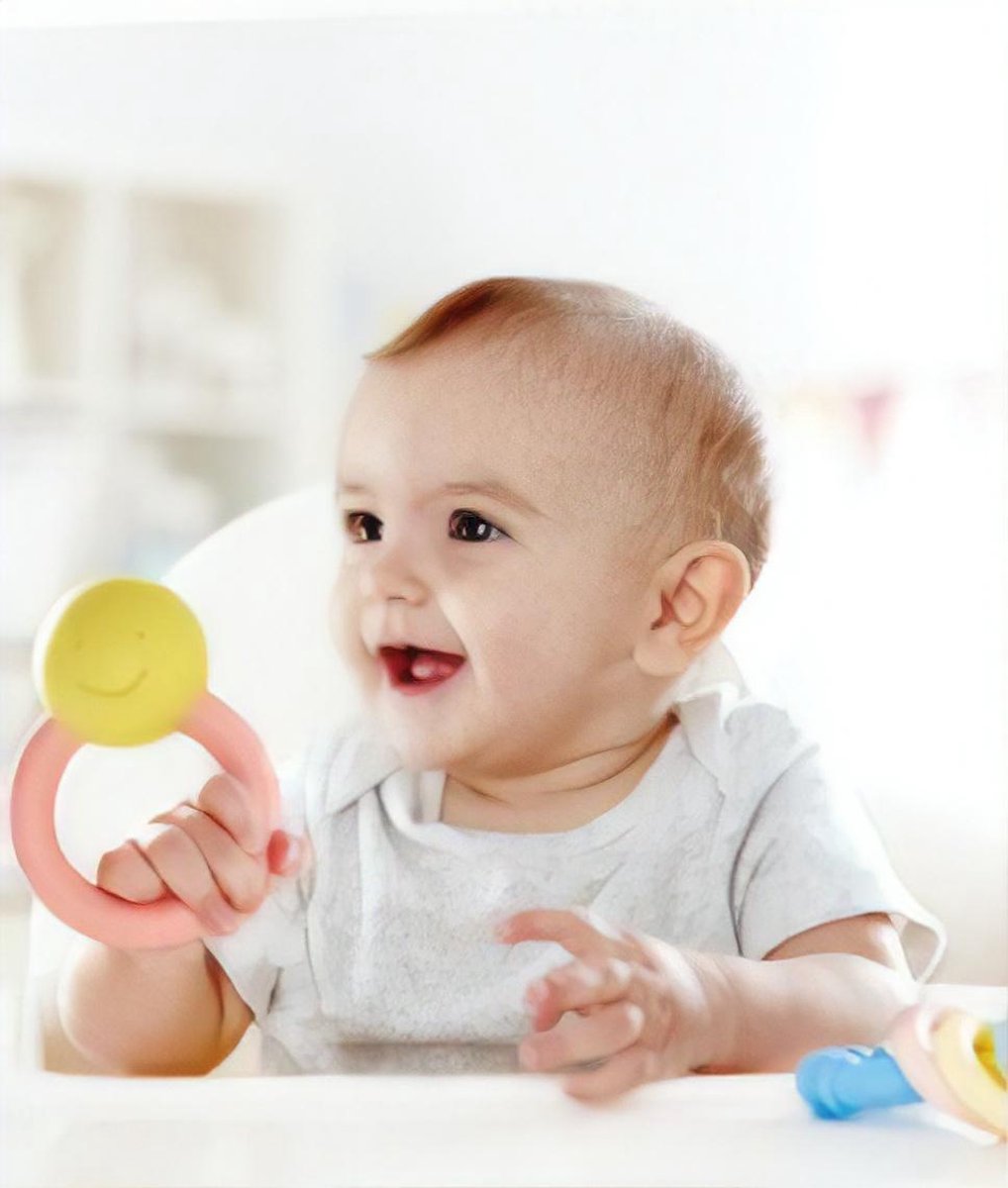 Hape Babyring Rammelaar 10 Cm/roze - Geel