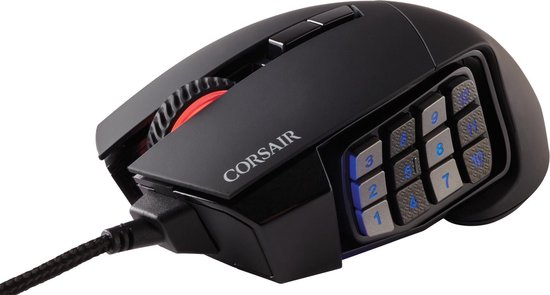 Corsair Scimitar Elite RGB Gaming Muis - Zwart