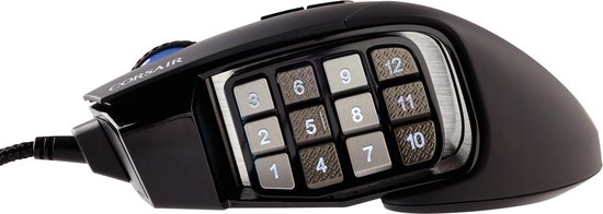 Corsair Scimitar Elite RGB Gaming Muis - Zwart