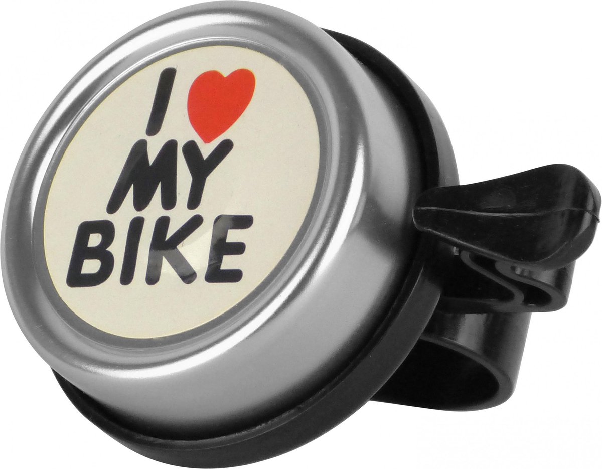 DRESCO ""I Love My Bike"" Fietsbel Zilver - Silver