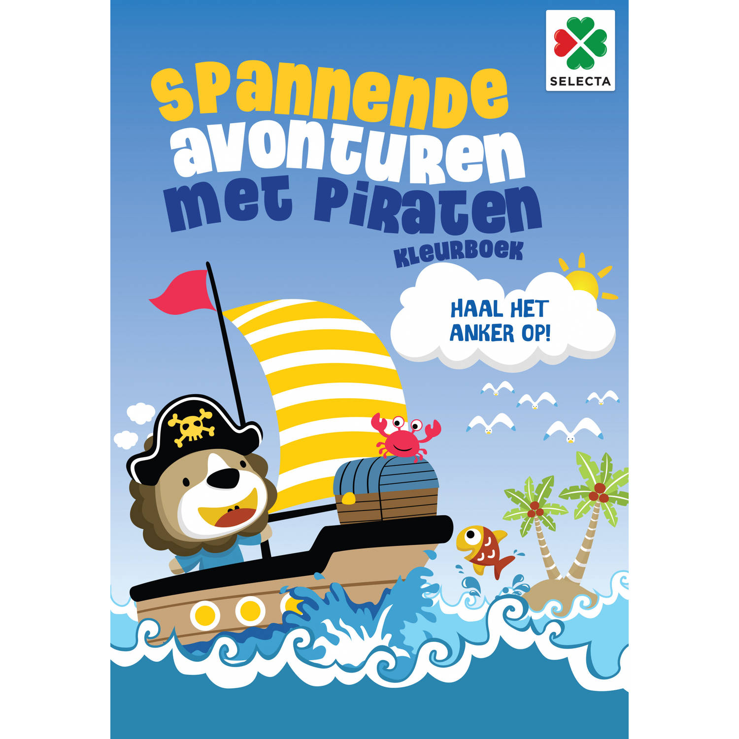 Selecta Kleurboek Spannende Piraten Junior 30 X 21 Cm Papier