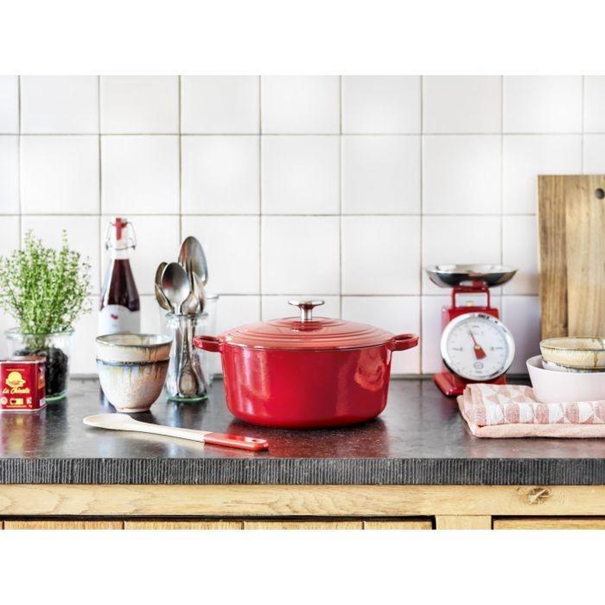 Bk Bourgogne Braadpan 28 cm Chili Red - Rood