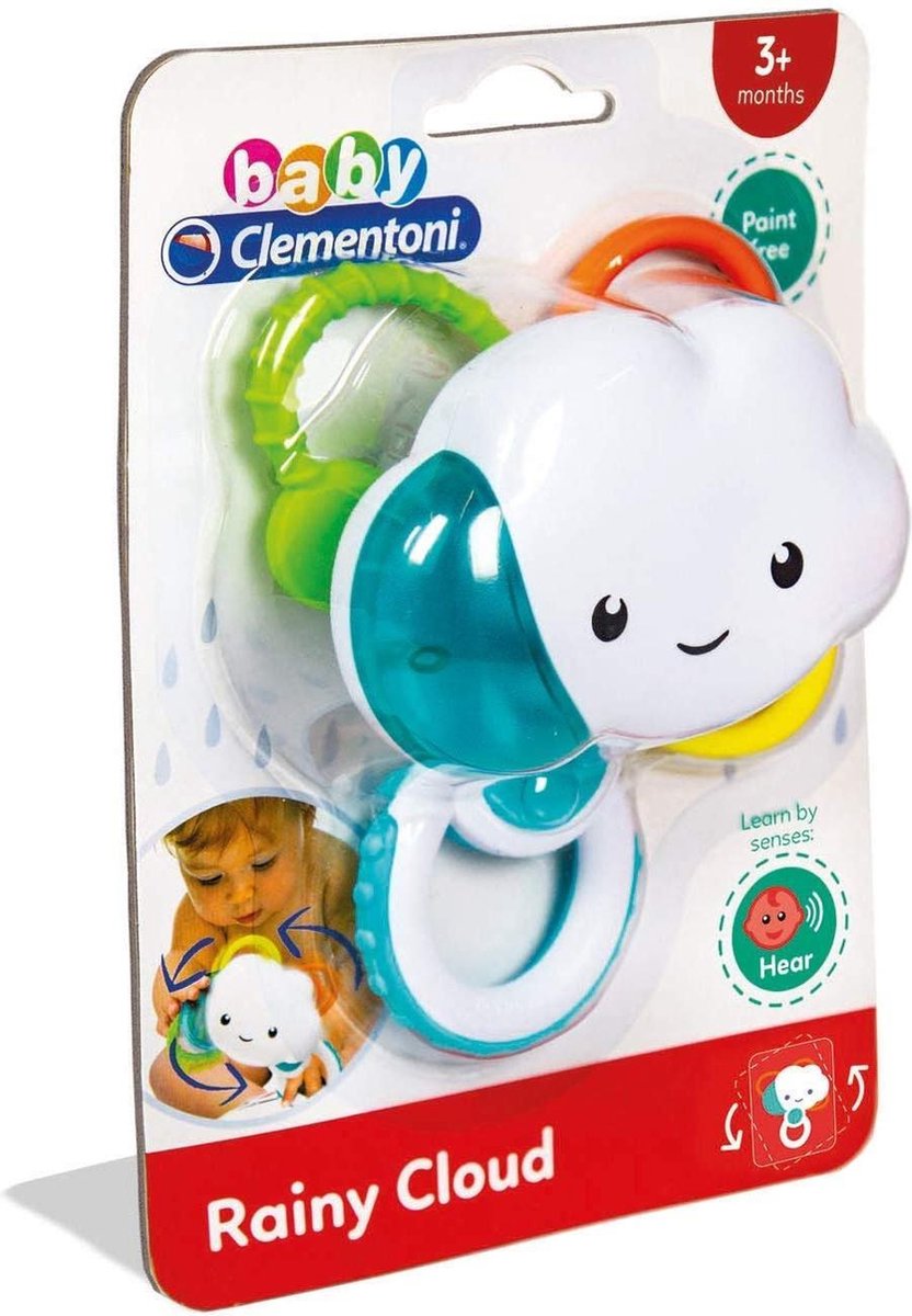 Clementoni Rammelaar Regenwolk 20 Cm - Wit