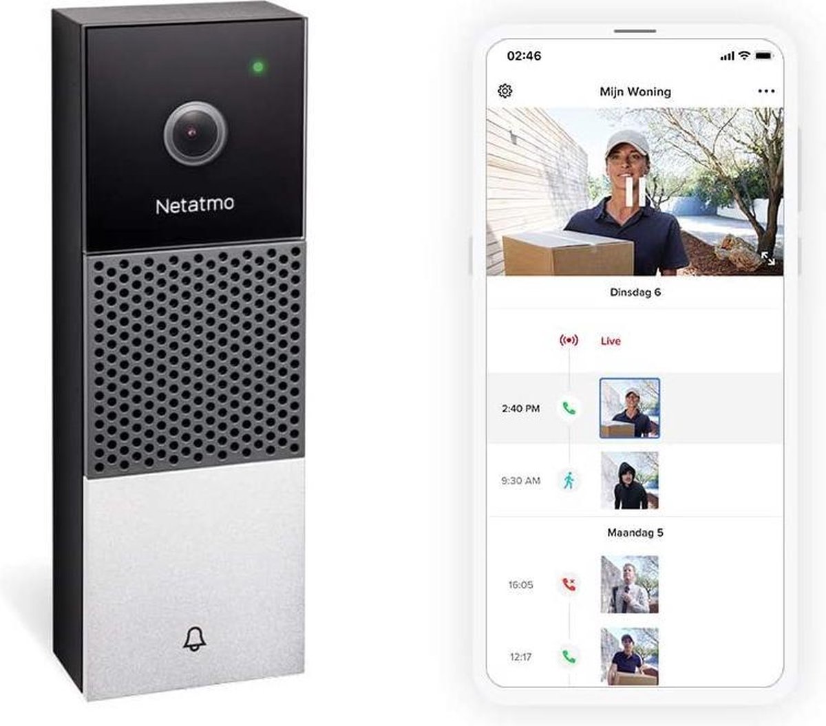 Netatmo Smart Video Doorbell - Zwart