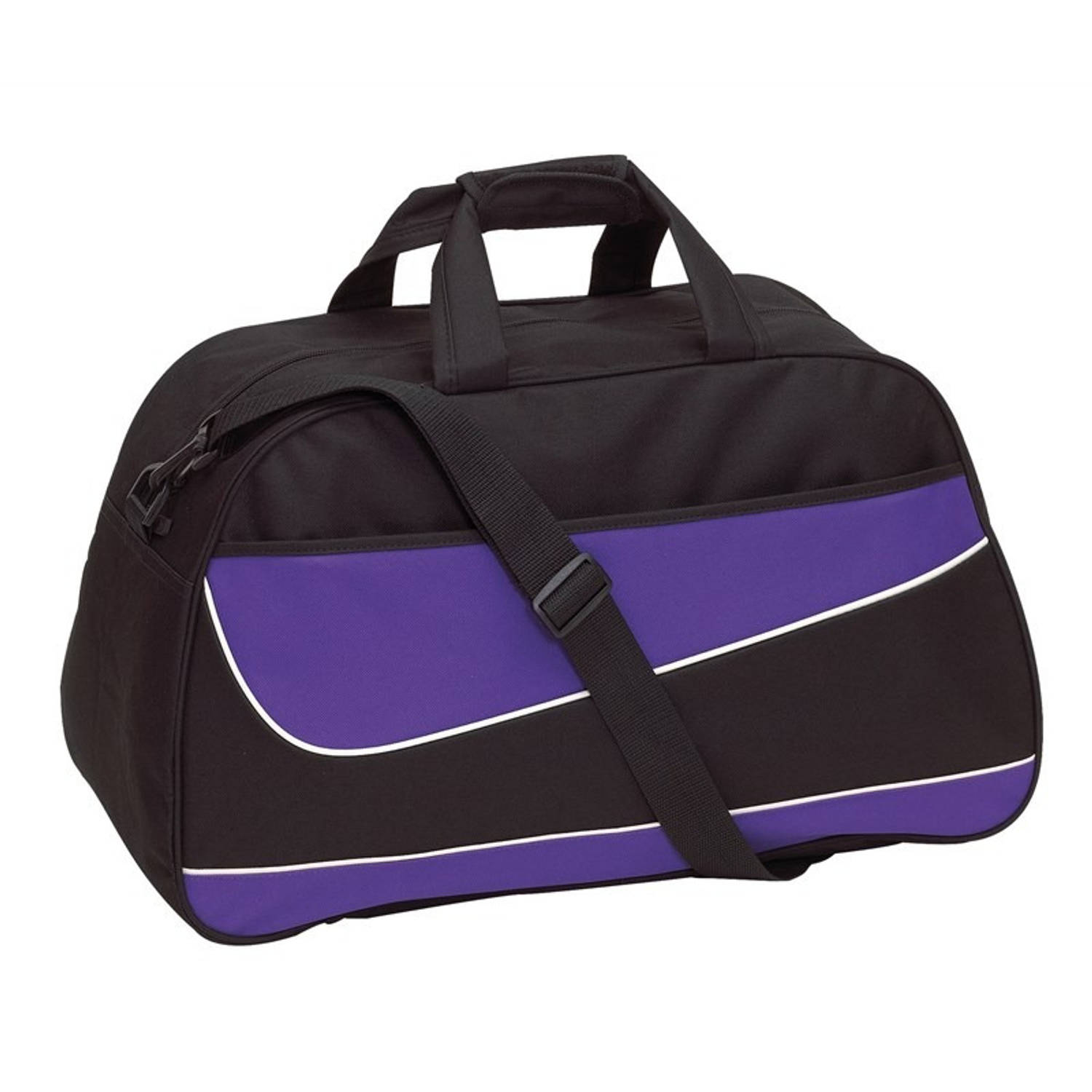 /zwarte Sporttas/weekendtas 55 Cm - 50 Liter - Fitness/sporttassen - Weekendtassen/reistassen - Paars