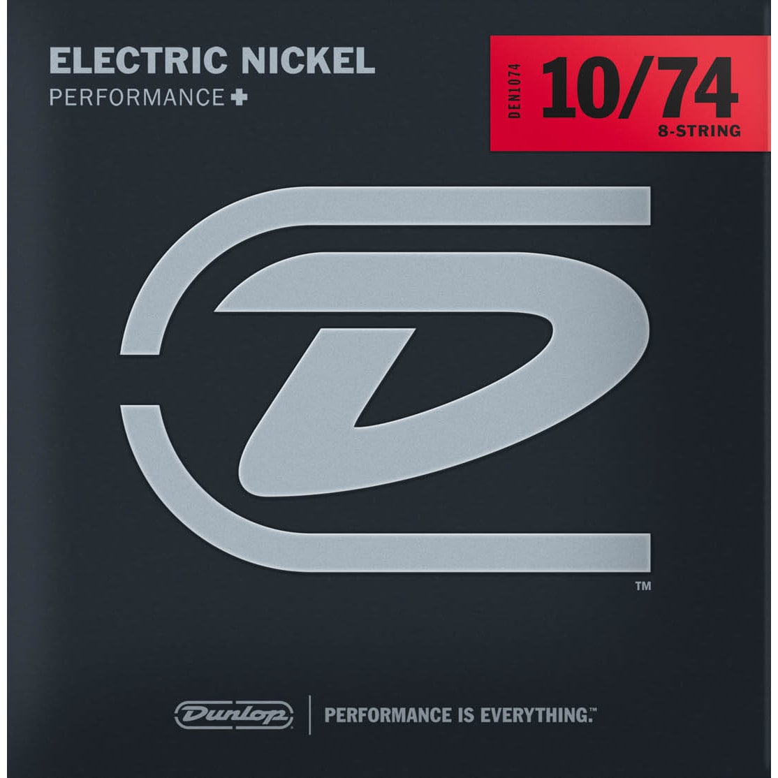 Dunlop DEN1074 Electric Nickel Light 10-74 voor 8-snarige gitaar