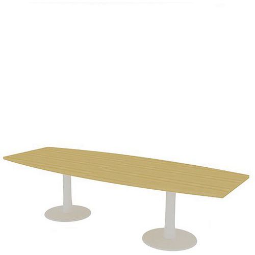 Quadrifoglio Vergadertafel Tonvormig lengte 280 cm -