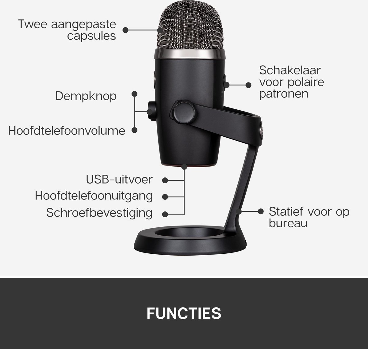 Blue Microphone Blue Yeti Nano - Zwart