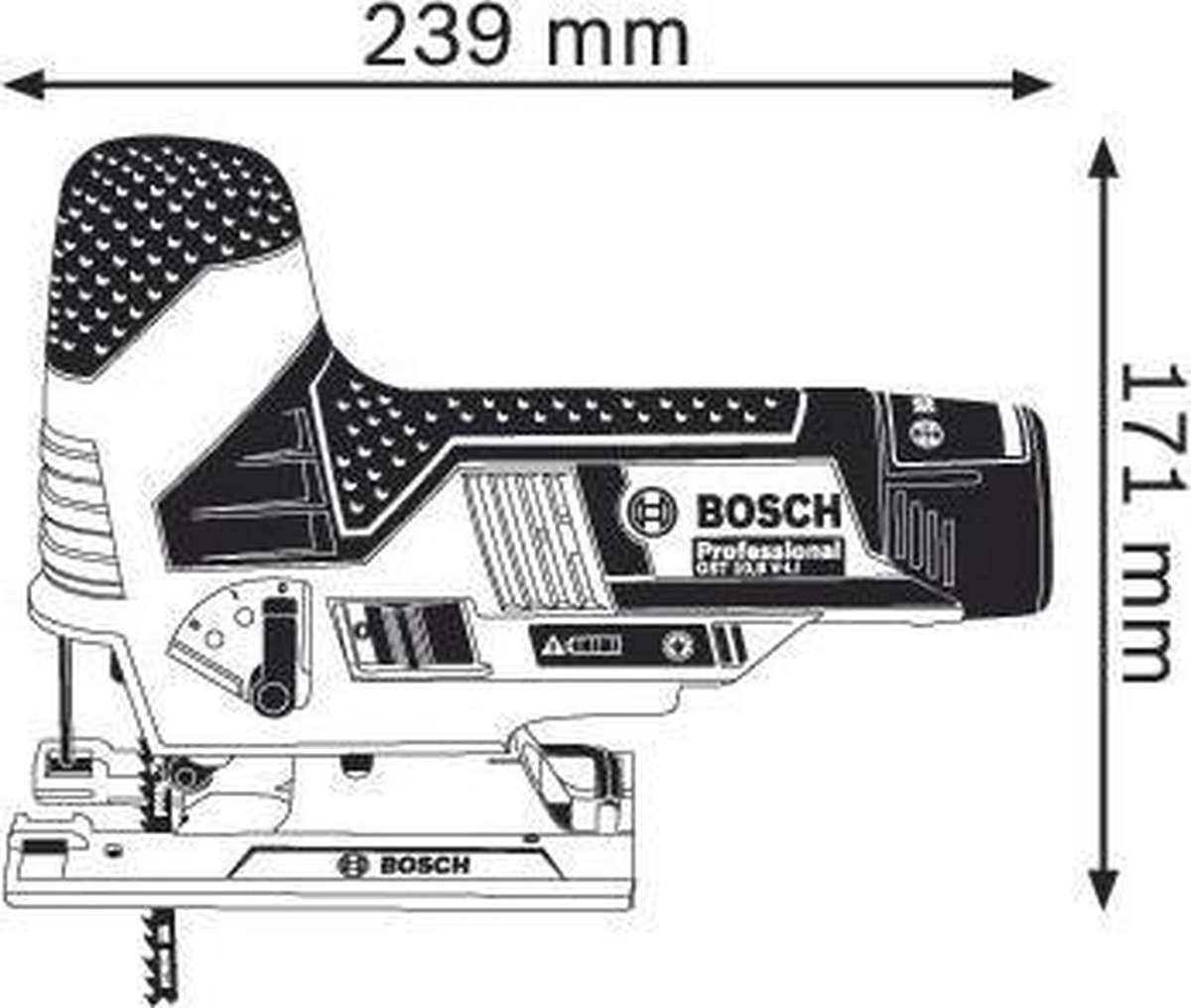 Bosch GST 12V-70 (zonder accu)