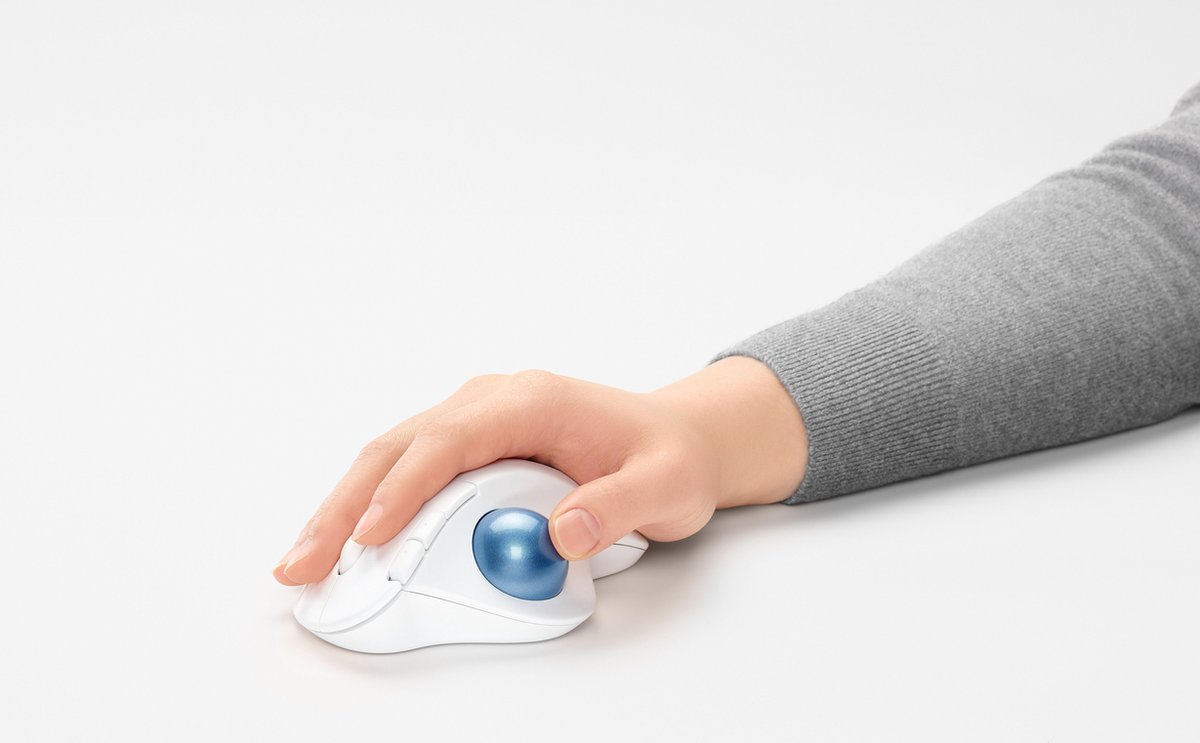 Logitech M575 ERGO Draadloze Trackball Muis - Wit