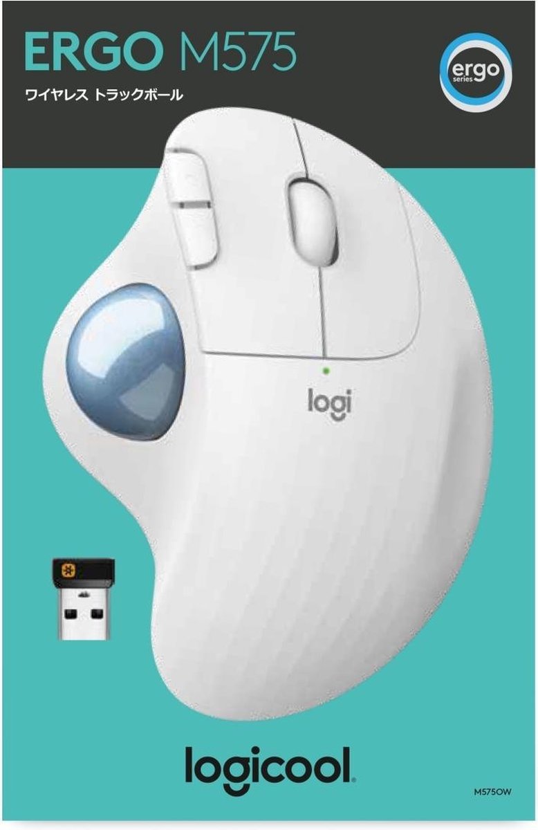 Logitech M575 ERGO Draadloze Trackball Muis - Wit