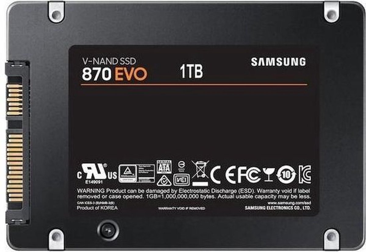 Samsung 870 EVO 2,5 inch 500GB - Zwart
