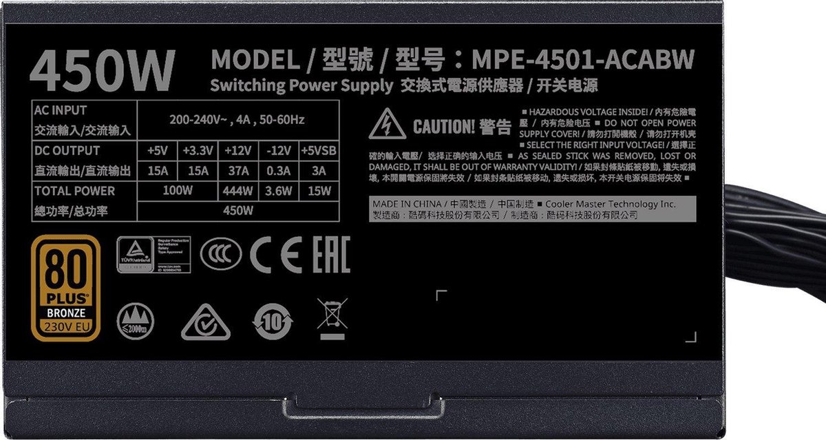 Coolermaster MWE 450 Bronze-v2 - 230V