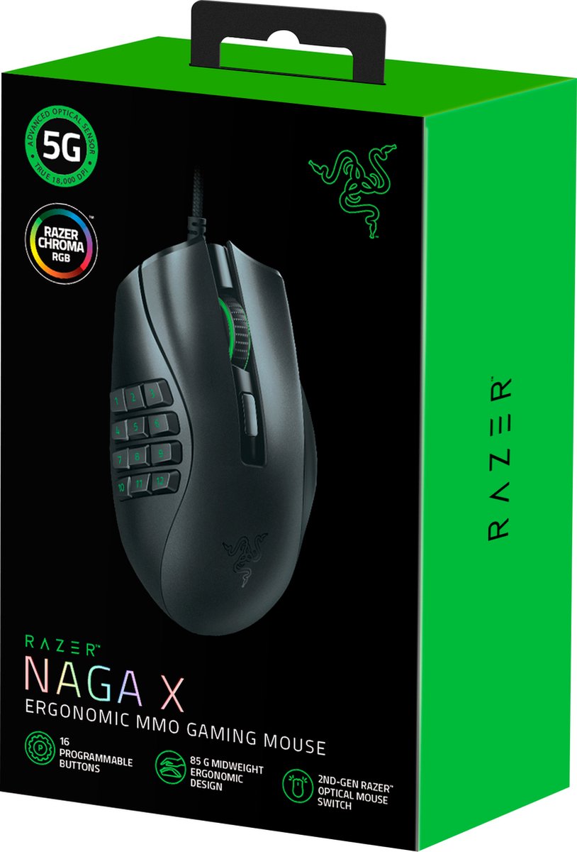 Razer Naga X Gaming Muis - Zwart